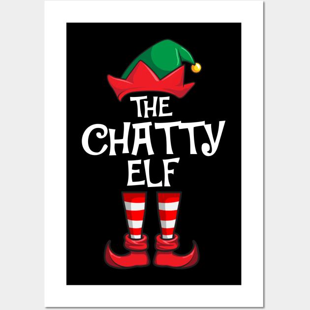 Chatty Elf Matching Family Christmas Wall Art by hazlleylyavlda